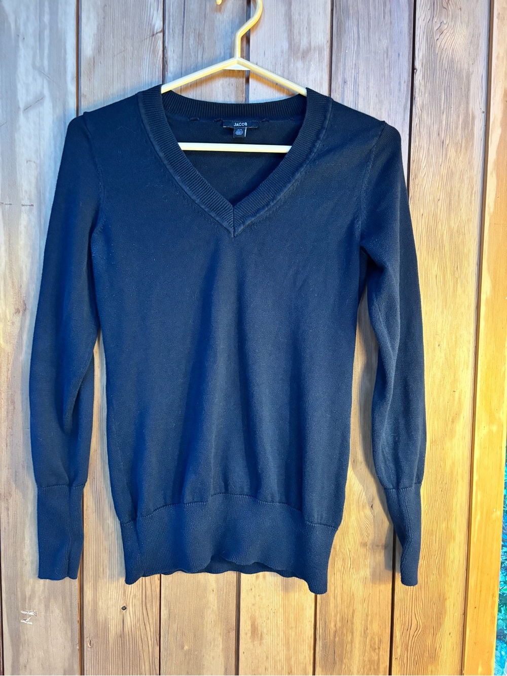 Boutique Jacob Black 100% Cotton V-Neck Sweater Small P/S | Archival 90s